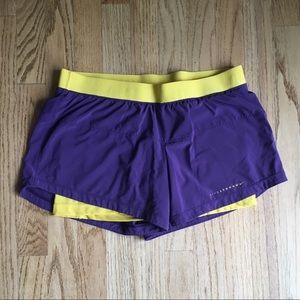 Nike Dri-Fit Shorts Livestrong Purple Gold Med